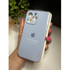 Силіконовий чохол з мікрофіброю та покриттям SoftTouch для Iphone 14 Pro Max блакитний ( Full camera № 5 )