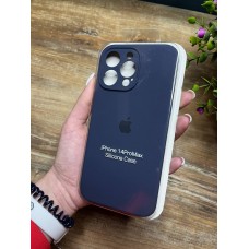 Силіконовий чохол з мікрофіброю та покриттям SoftTouch для Iphone 14 Pro Max синій ( Full camera № 8 )