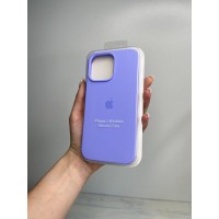 Силиконовый чехол c закрытым низом Apple Silicone Case Glicine для iPhone 14 Pro Max