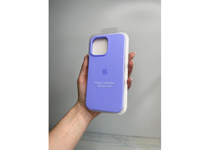 Силиконовый чехол c закрытым низом Apple Silicone Case Glicine для iPhone 14 Pro Max