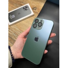 Чохол із загартованого матового скла з лінзами на камері на IPhone 14 Pro Max ( зелений )