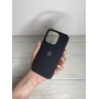 Силиконовый чехол c закрытым низом Apple Silicone Case Black для iPhone 14 Pro Max