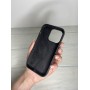 Силиконовый чехол c закрытым низом Apple Silicone Case Black для iPhone 14 Pro Max