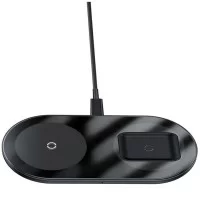 Беспроводное зарядное устройство Baseus Simple 2in1 18W черный