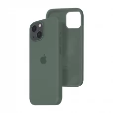 Силиконовый чехол c закрытым низом Apple Silicone Case для iPhone 13 Pine Green