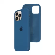Силиконовый чехол c закрытым низом Apple Silicone Case для iPhone 13 Pro Cobalt Blue