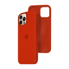 Силиконовый чехол c закрытым низом Apple Silicone Case для iPhone 13 Pro Max Red
