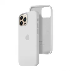 Силиконовый чехол c закрытым низом Apple Silicone Case для iPhone 13 Pro Max White