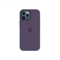 Силиконовый чехол c закрытым низом Apple Silicone Case для iPhone 12 Pro Max Ametist