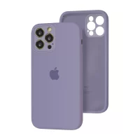 Силиконовый чехол с закрытой камерой Apple Silicone Case для iPhone 12 Pro Lavender Gray
