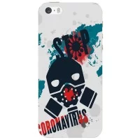 Силиконовый чехол Remax Apple iPhone 5 / 5S Stop coronavirus
