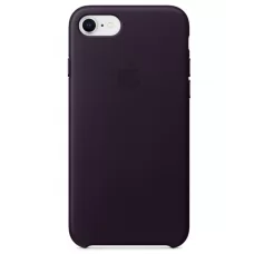 Кожаный чехол Apple Leather Case Dark Aubergine для iPhone 7/iPhone 8 (копия)