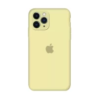 Силиконовый чехол Apple Silicone Case Mellow Yellow для iPhone 11 Pro Max с закрытой камерой