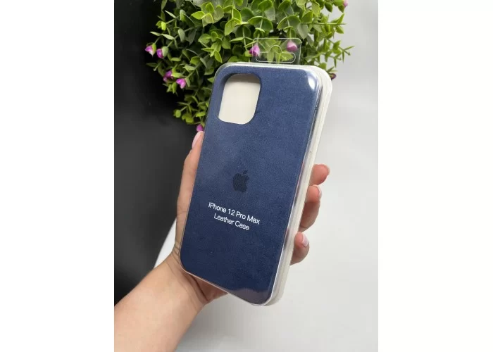 Чохол ALCANTARA для Iphone 12 Pro Max ( синій )