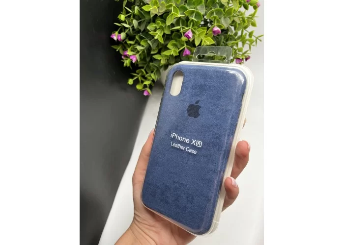 Чохол ALCANTARA для Iphone  XR ( синій )