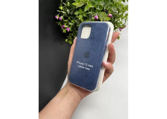 Чохол ALCANTARA для Iphone 12 mini ( синій )